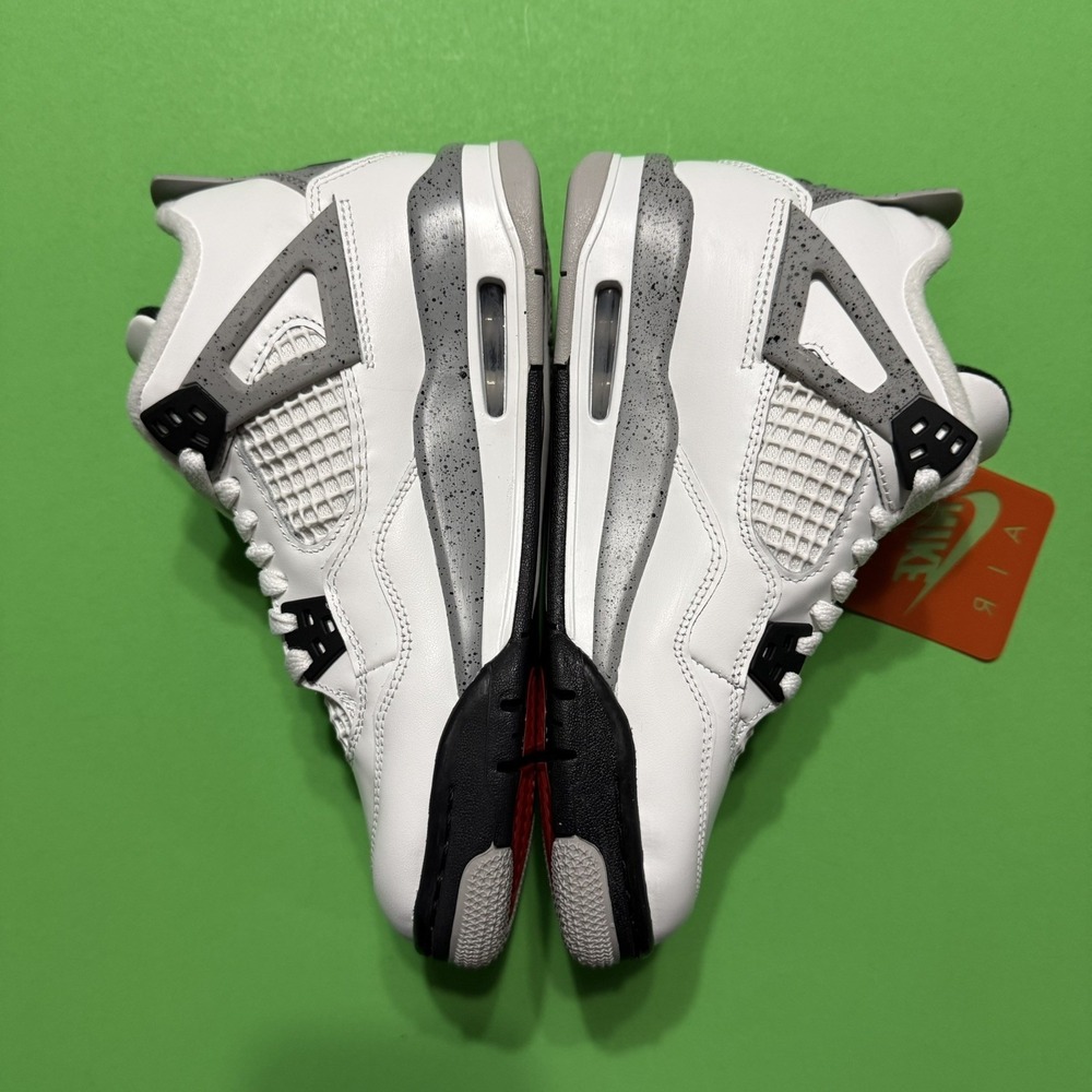 New Nike Air Jordan Retro 4 Sneakers IV Cement Grey White GS 2025 OG IB4171-100 - Picture 3 of 6
